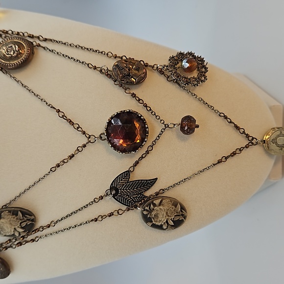 VJ Signed Biho Victorian Locket Necklace - Picture 4 of 6